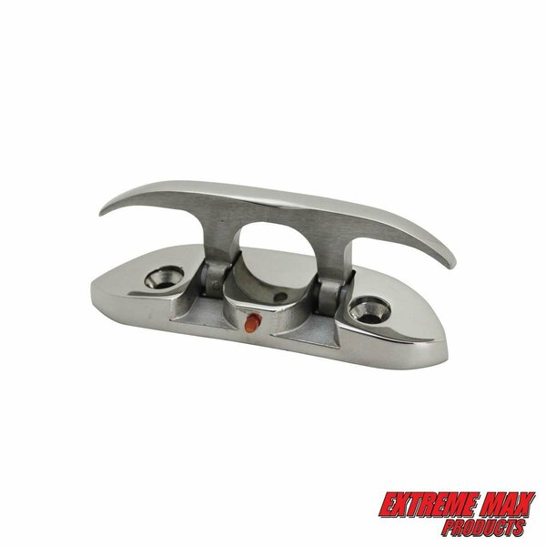 Extreme Max Extreme Max 3006.6631 Folding Stainless Steel Cleat - 4-1/2” 3006.6631